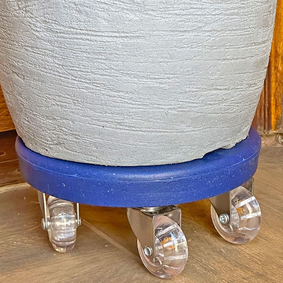 Suporte com Rodas de Silicone para Vasos Redondos