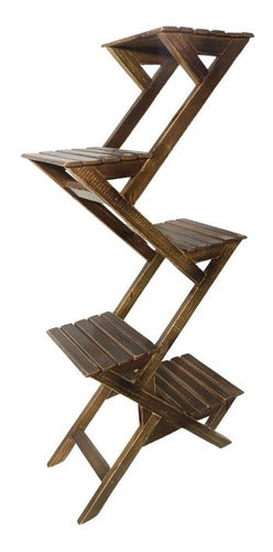 Prateleira De Madeira P/ Vasos Floreira De Chão P/ Decoração