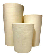 Kit 3 Vasos Linha Damasco Texturizado em Polietileno