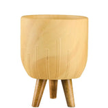 Vaso Cachepot Linha Genebra com Tripé de Madeira