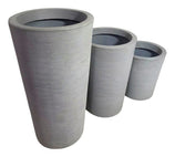 Kit 3 Vasos Linha Damasco Texturizado em Polietileno