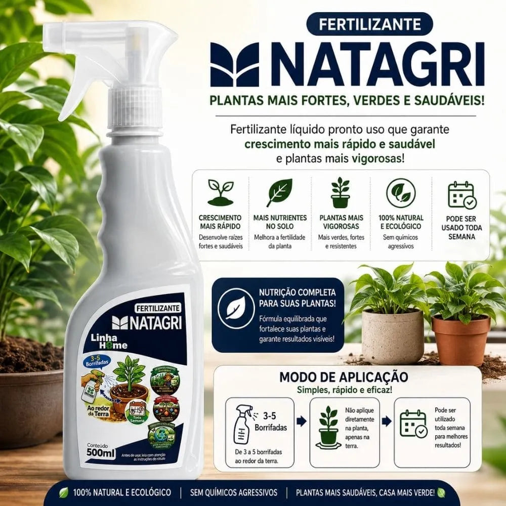 Natagri Fertilizante Líquido Orgânico 500ml