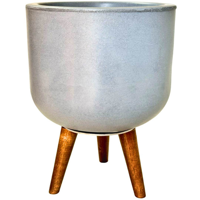 Vaso Doha Médio com Tripé de Madeira
