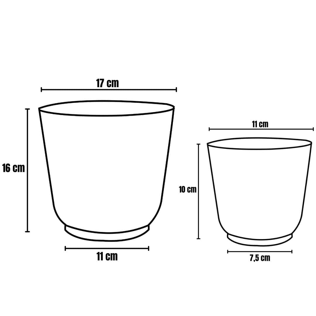 Kit 2 Vasos Cachepot Okla em Polipropileno