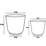 Kit 2 Vasos Cachepot Okla em Polipropileno