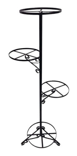 Suporte de Chão em Ferro para 4 Vasos 60x140cm