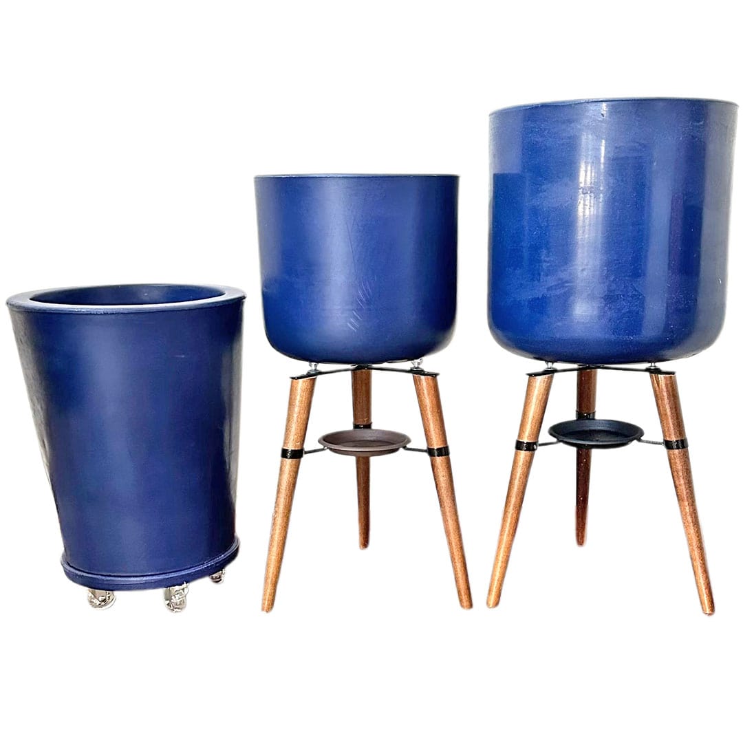 Kit Com 3 Vasos de Luxo Para Planta Decoração Apartamento