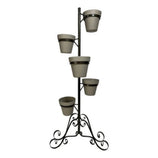 Suporte de Chão em Ferro para 5 Vasos 44x106cm