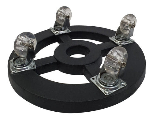 Kit Vaso Damasco Texturizado + Suporte com rodinhas