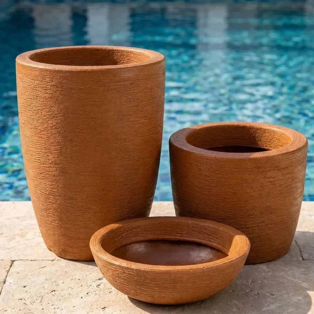 Kit 3 Vasos Texturizados Pequenos