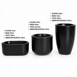 Kit 3 Vasos em Polietileno Doha e Pequim