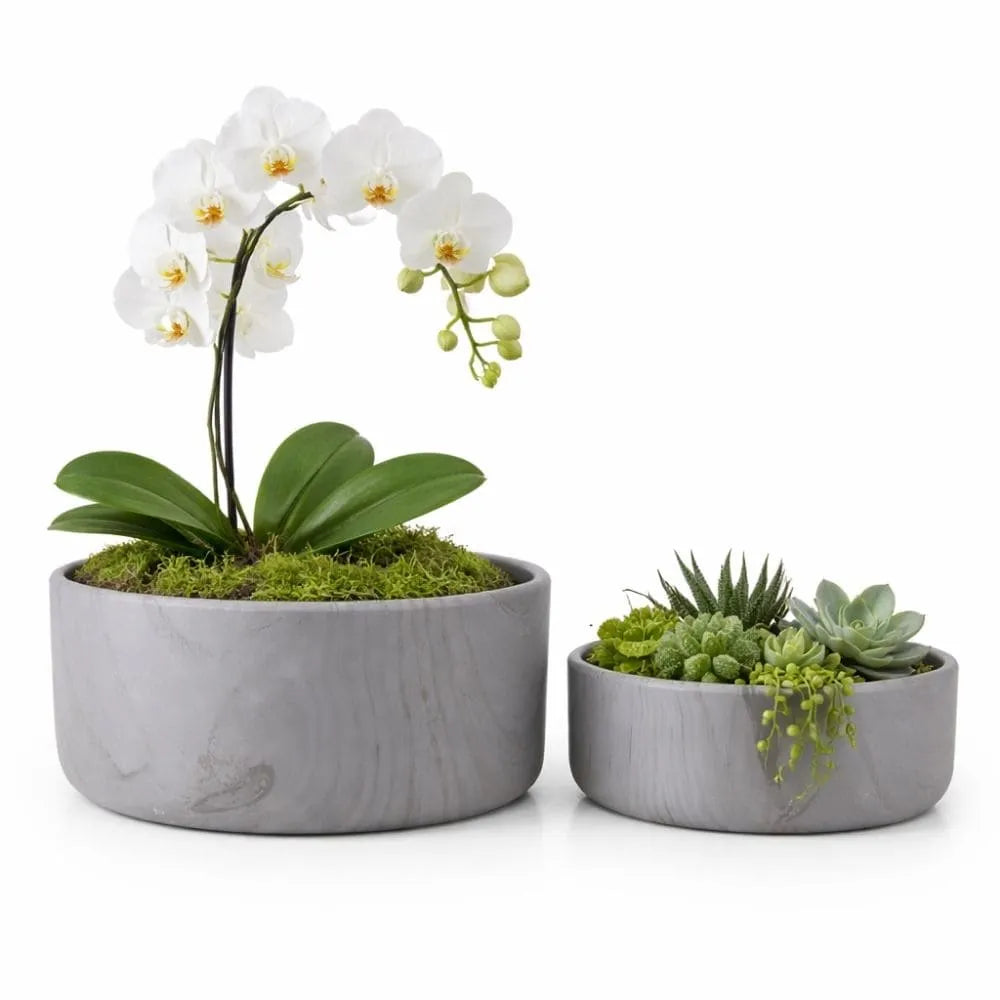 Kit 2 Vasos Bacia Linha Genebra em Cerâmica