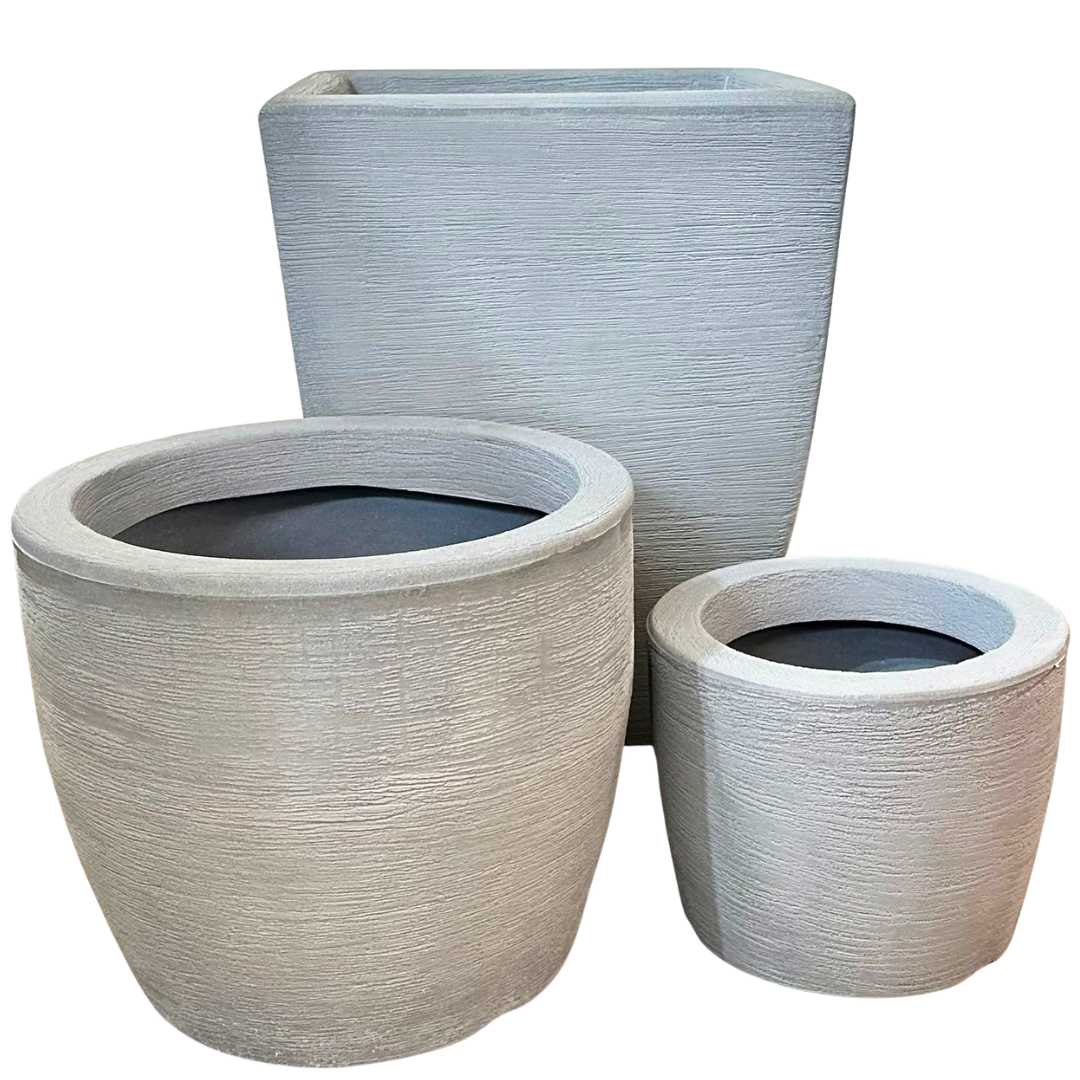 Kit 3 Vasos Texturizados Pequenos