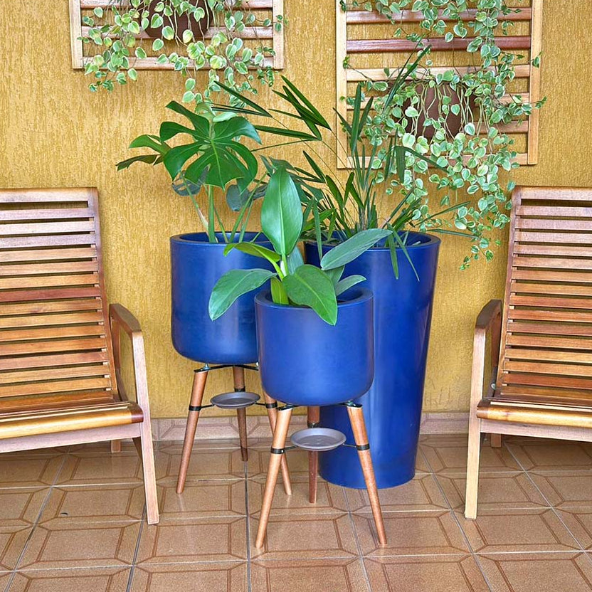 3 Vasos de Luxo Para Planta Decoração Externa Sacada Varanda