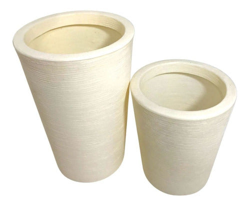 Kit 2 Vasos Linha Damasco Texturizado em Polietileno