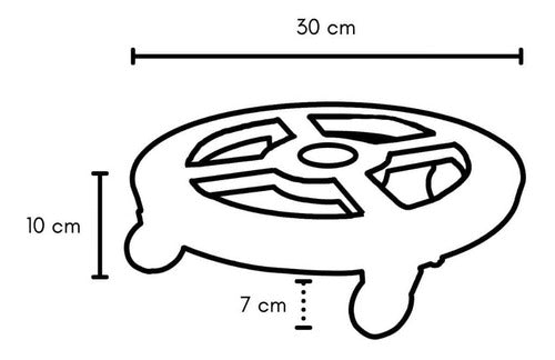 Kit Vaso Damasco Texturizado + Suporte com rodinhas