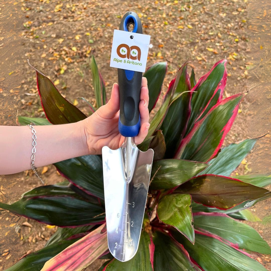 Pá de Jardim Estreita em Aço Inox com Medidor