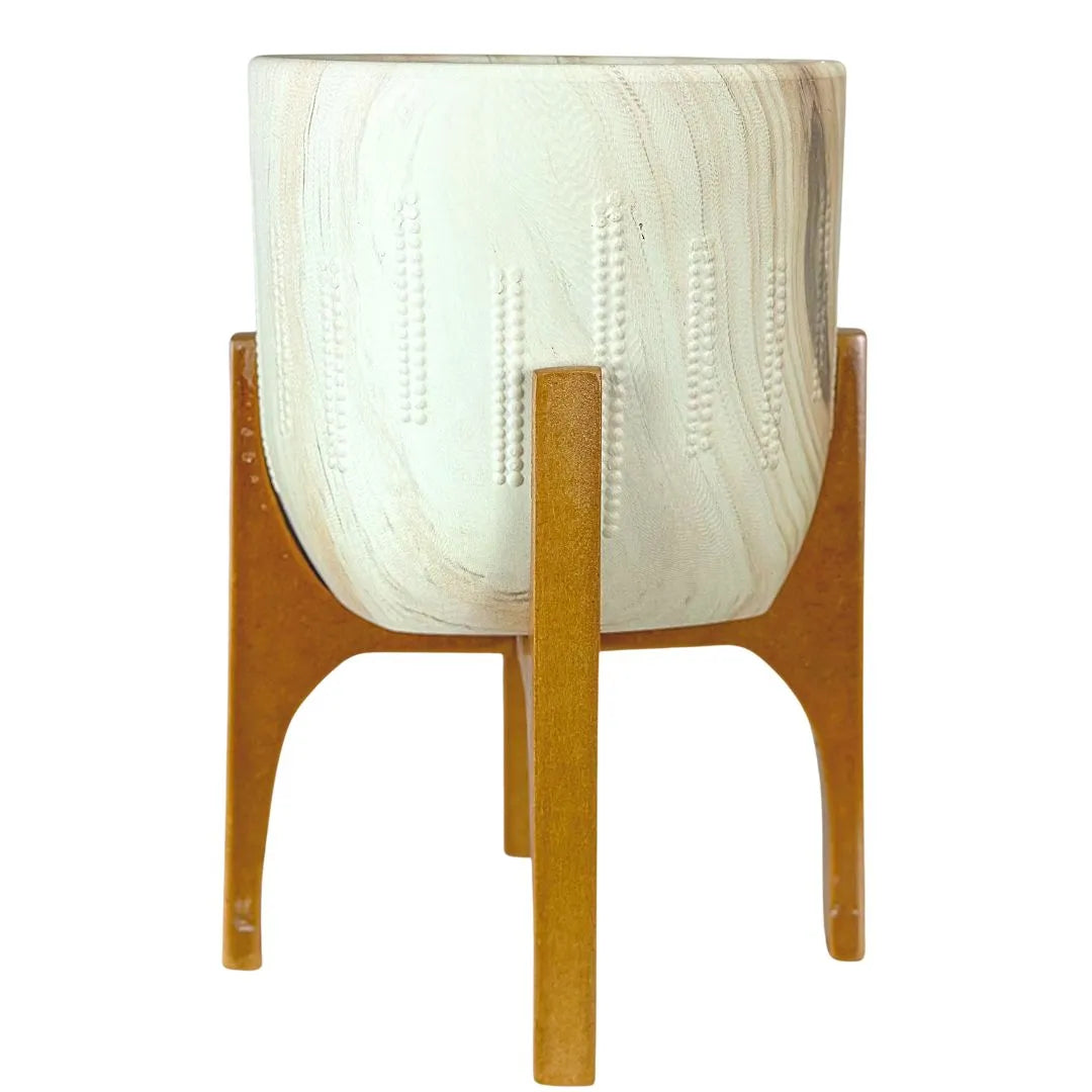 Kit 3 Vasos Genebra com Suporte de Madeira Alto