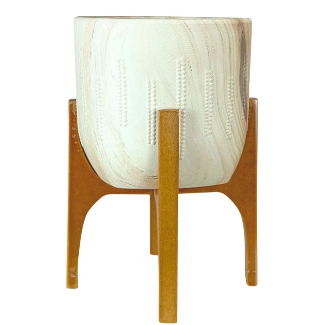 Kit 3 Vasos Genebra com Suporte de Madeira Alto
