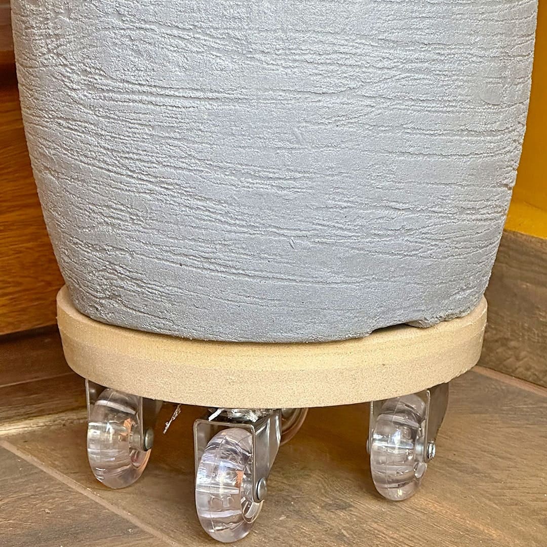 Suporte com Rodas de Silicone para Vasos Redondos