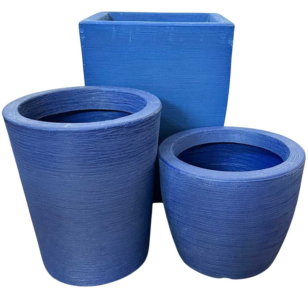 Kit 3 Vasos Texturizados Médios