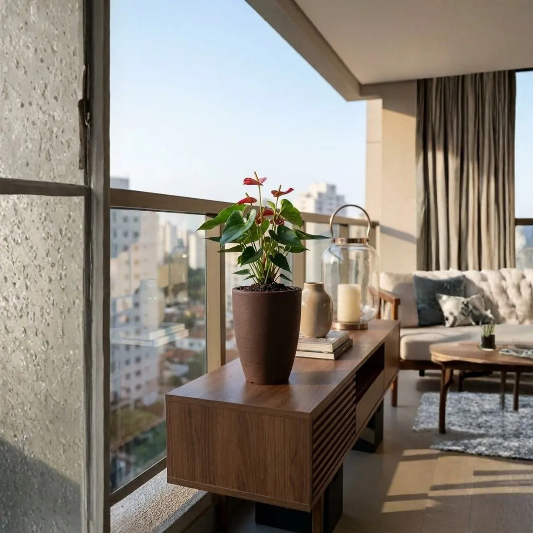 Vaso Pequim em Polietileno Texturizado 30x24cm