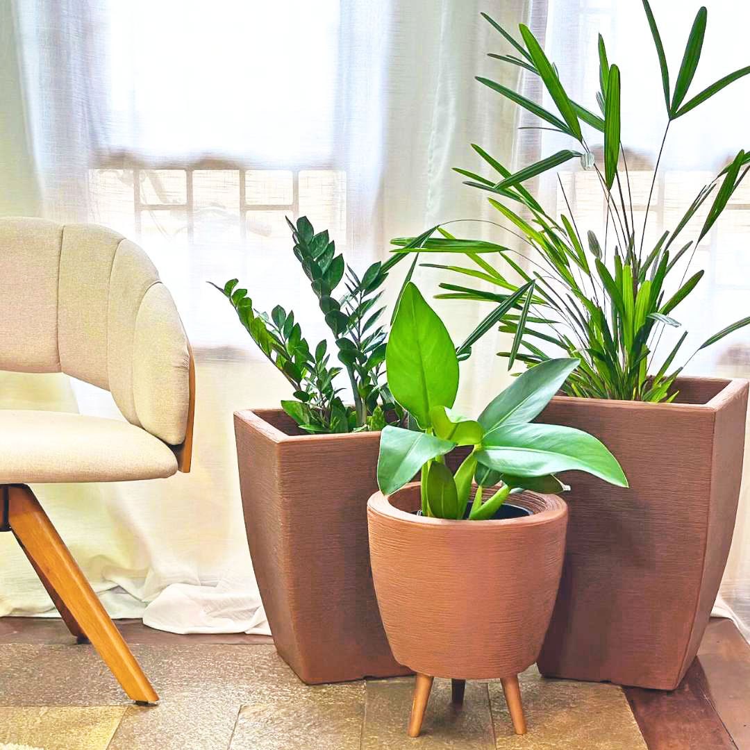 Kit 3 Vasos Berlim + Viena Texturizados Médios