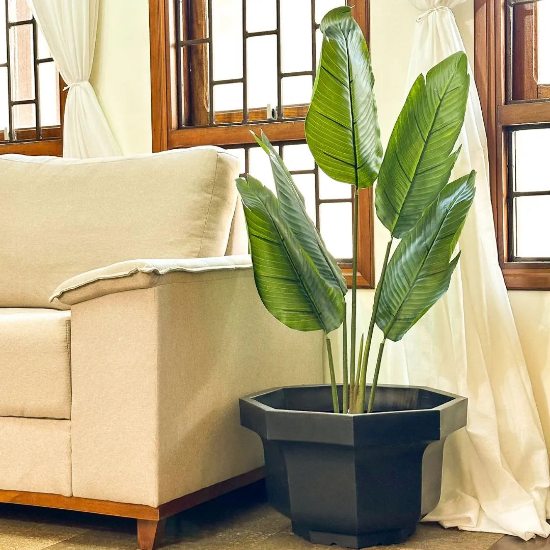 Vaso Oitavado Siena em Polietileno 48cm