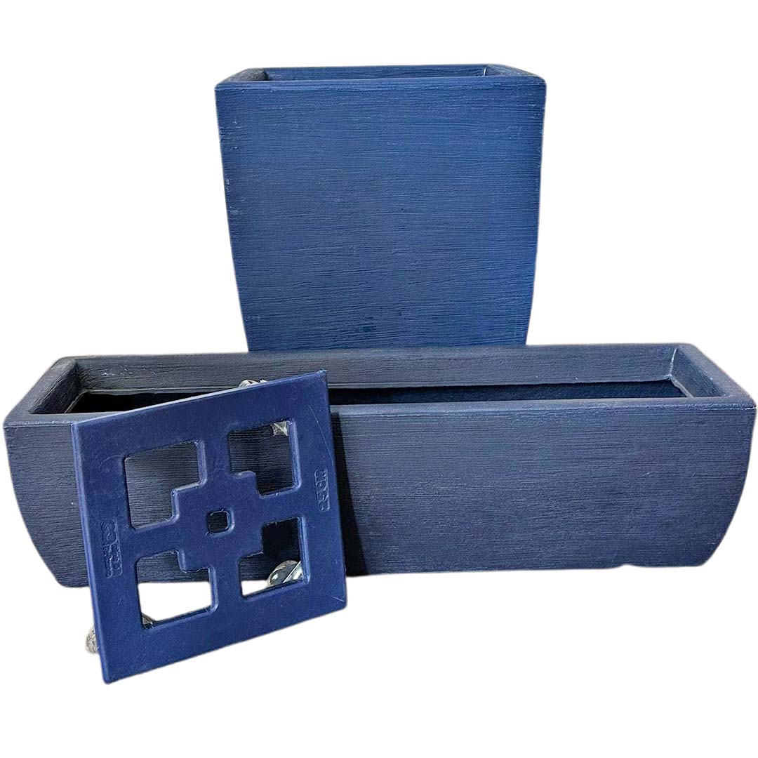 Kit Vaso + Suporte + Jardineira para Decoração Externa