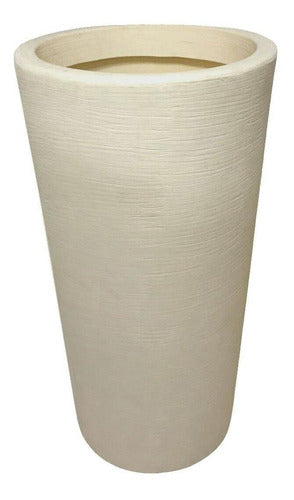 Kit Vaso Damasco Texturizado + Suporte com rodinhas