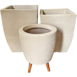 Kit 3 Vasos Berlim + Viena Texturizados Médios