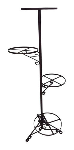 Suporte de Chão em Ferro para 4 Vasos 60x140cm