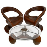 Conjunto Mesa de Centro com Champanheira + 2 Cadeiras Astúrias
