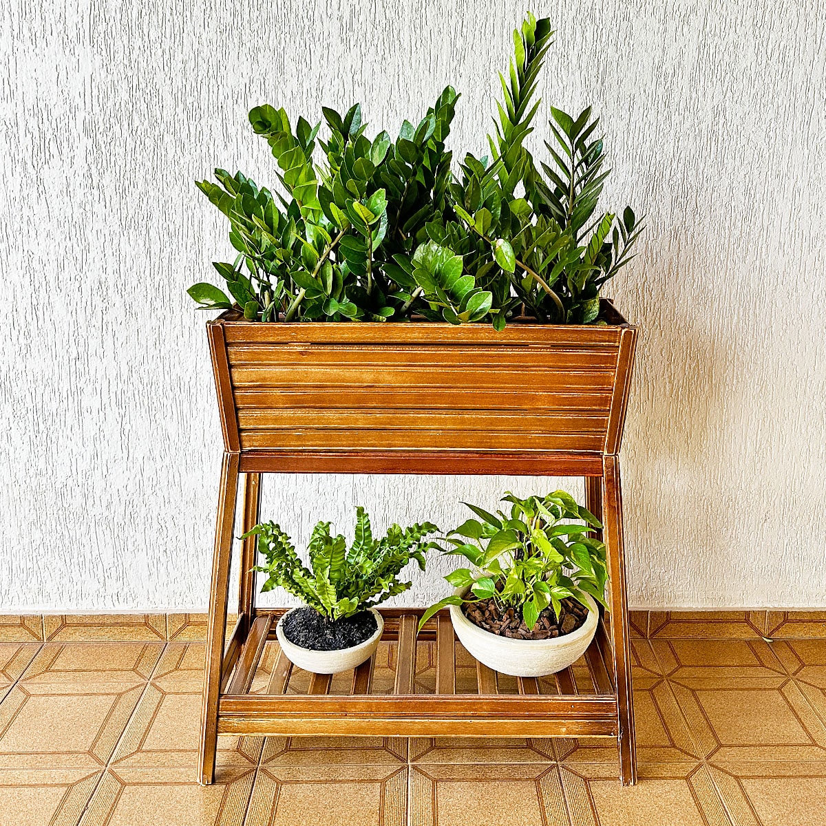 Jardineira de Madeira com Suporte
