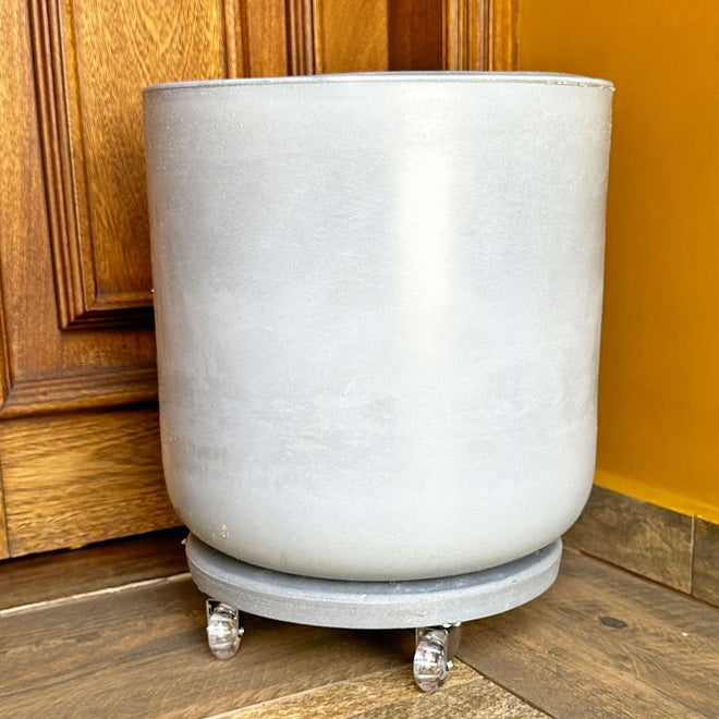 Suporte com Rodas de Silicone para Vasos Redondos