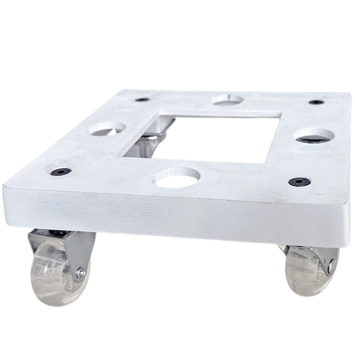 Suporte Quadrado de Alumínio com Rodas de Silicone