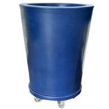 Kit Vaso Damasco Brilhante + Suporte com Rodinhas