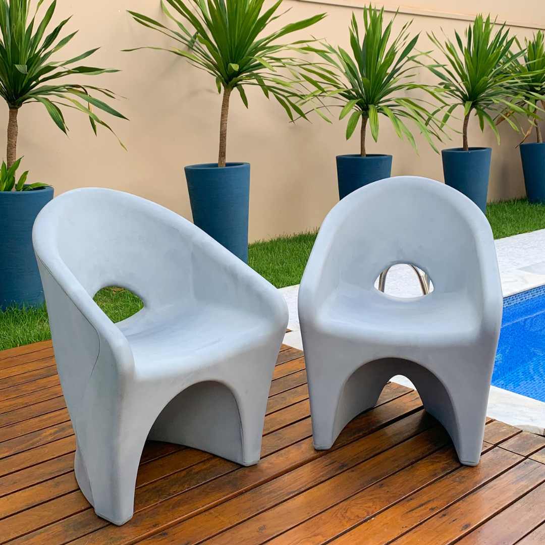 Kit Mesa de Centro com Champanheira + 2 Cadeiras Ipanema