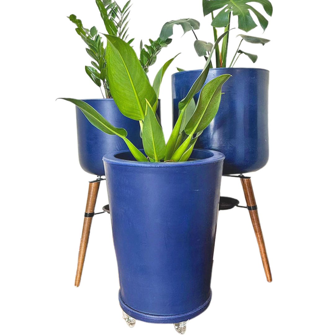 Kit Com 3 Vasos de Luxo Para Planta Decoração Apartamento