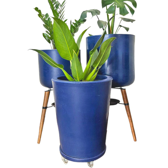 Kit Com 3 Vasos de Luxo Para Planta Decoração Apartamento
