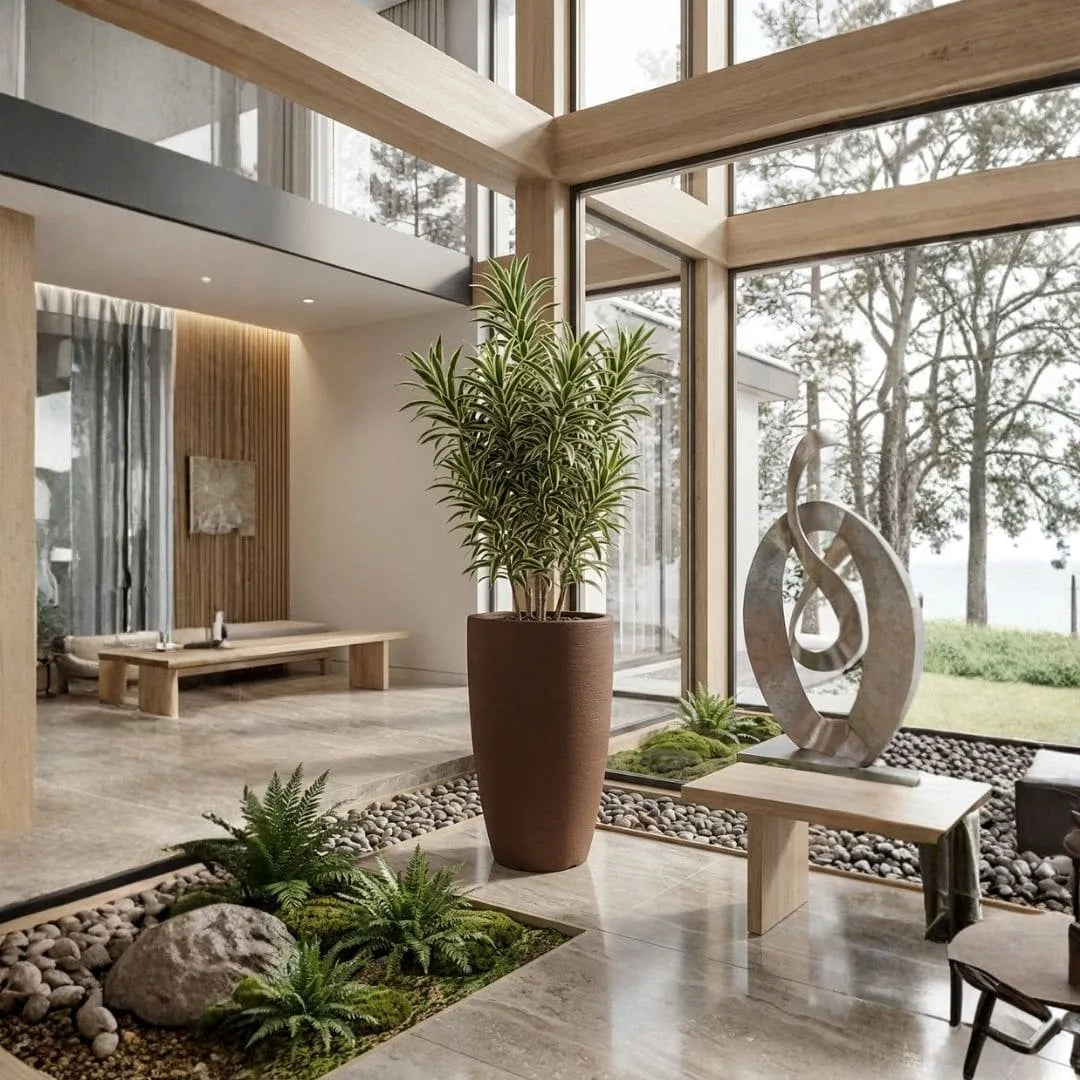 Vaso Pequim em Polietileno Texturizado 68x42cm