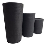 Kit 3 Vasos Linha Damasco Texturizado em Polietileno
