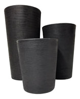 Kit 3 Vasos Linha Damasco Texturizado em Polietileno