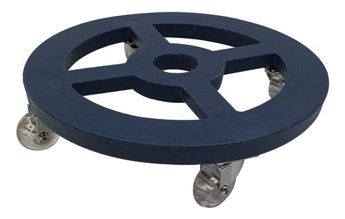 Kit Vaso Damasco Texturizado + Suporte com rodinhas