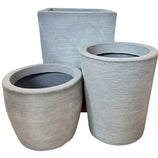 Kit 3 Vasos Texturizados Médios - Verde Garden