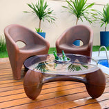 Kit Mesa de Centro com Champanheira + 2 Cadeiras Ipanema