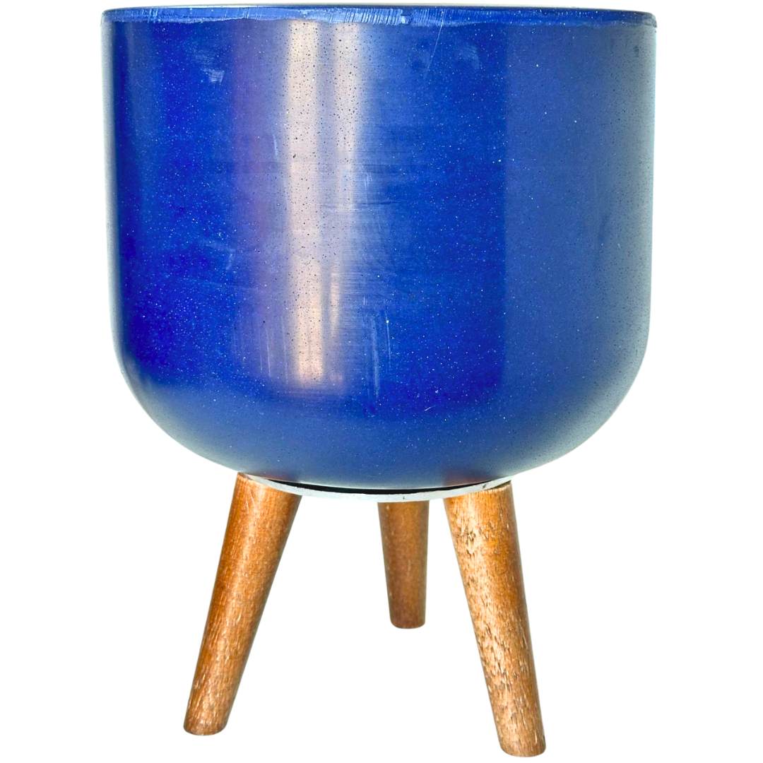 Vaso Doha Médio com Tripé de Madeira