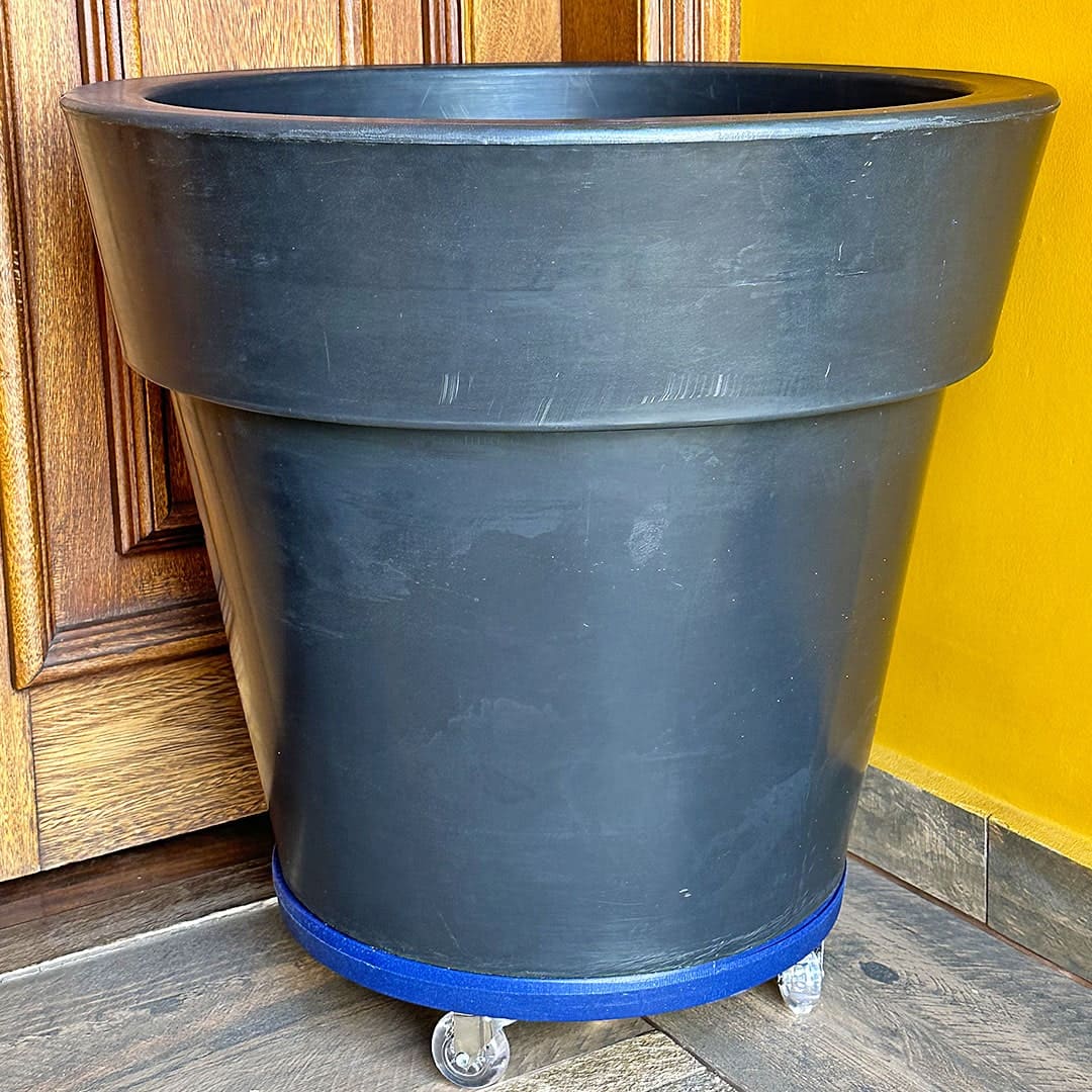 Suporte com Rodas de Silicone para Vasos Redondos