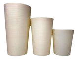 Kit 3 Vasos Linha Damasco Texturizado em Polietileno
