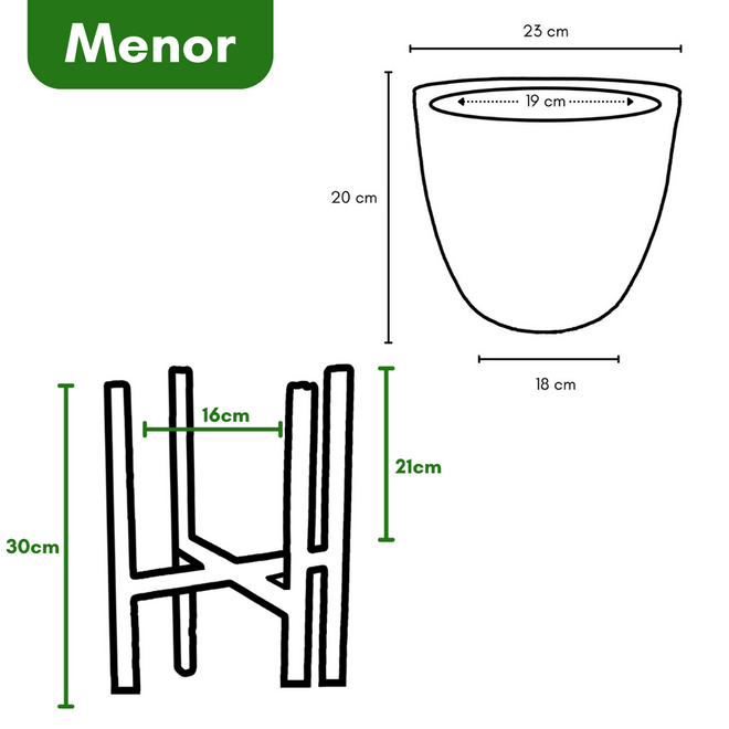 Kit 2 Vasos Texturizados + Suportes de Madeira